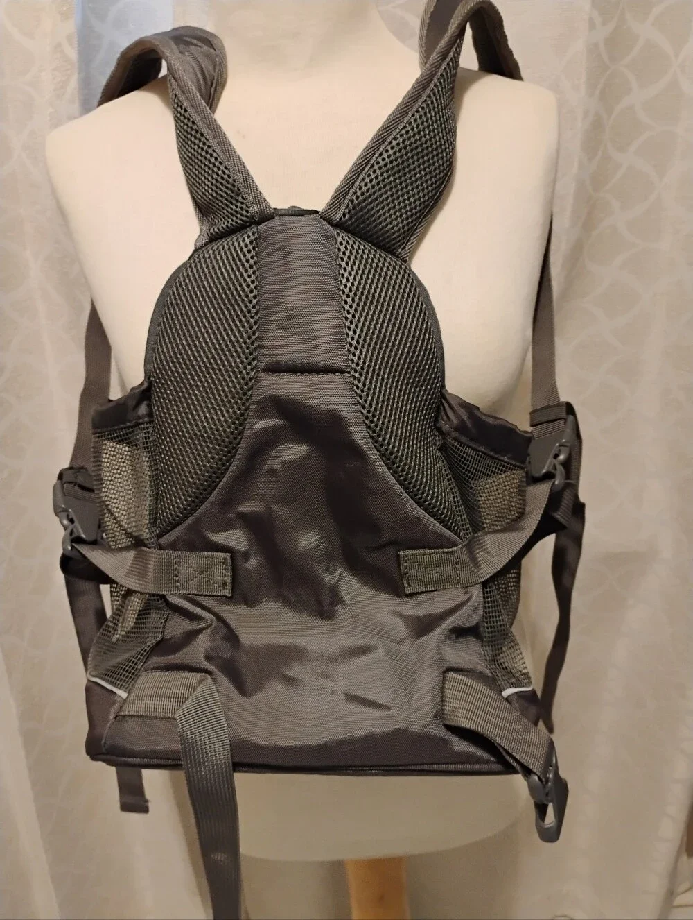 Small Outward Hound Gray Pet Carrier Backpack